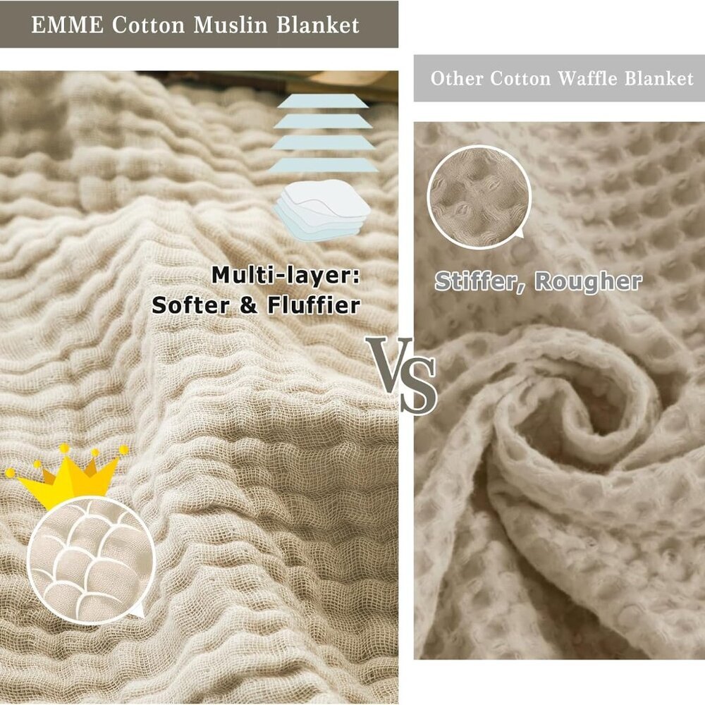 Cotton Throw Blanket, Gifts for Women - Picture 9 of 10